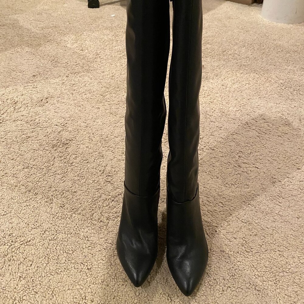 BLACK FRANCO SARTO KOKO TALL BOOTS NIB SIZE 7.5